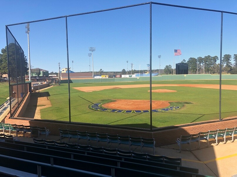 Reverse view of the Baseball Backstop at Southern Arkansas University
