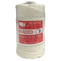 White Braided Nylon Seine Twine 1 lb. Spool - Braided Nylon Seine Twine, White - #21 - 1 lb. Spool by Memphis Net & Twine